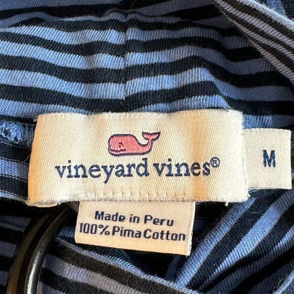 Vineyard Vines Top Womens Size Medium Pima Cotton Striped Mock Neck Basic layer - Picture 5 of 11